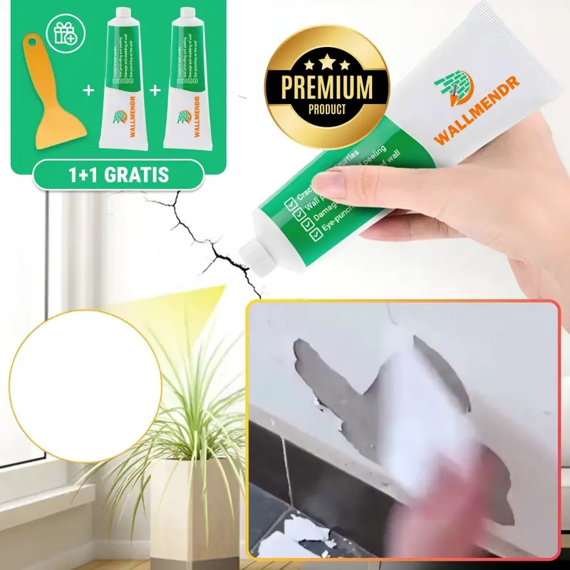 WALLMENDR® – Zestaw do Naprawy Ścian i Pokrywania Plam (1+1 GRATIS)