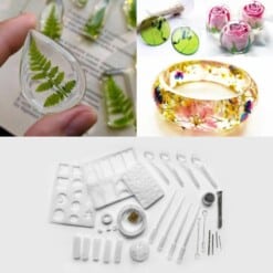 GLUESY® Zestaw foremek do samodzielnego wyrabiania kryształowych koralików (83 części)