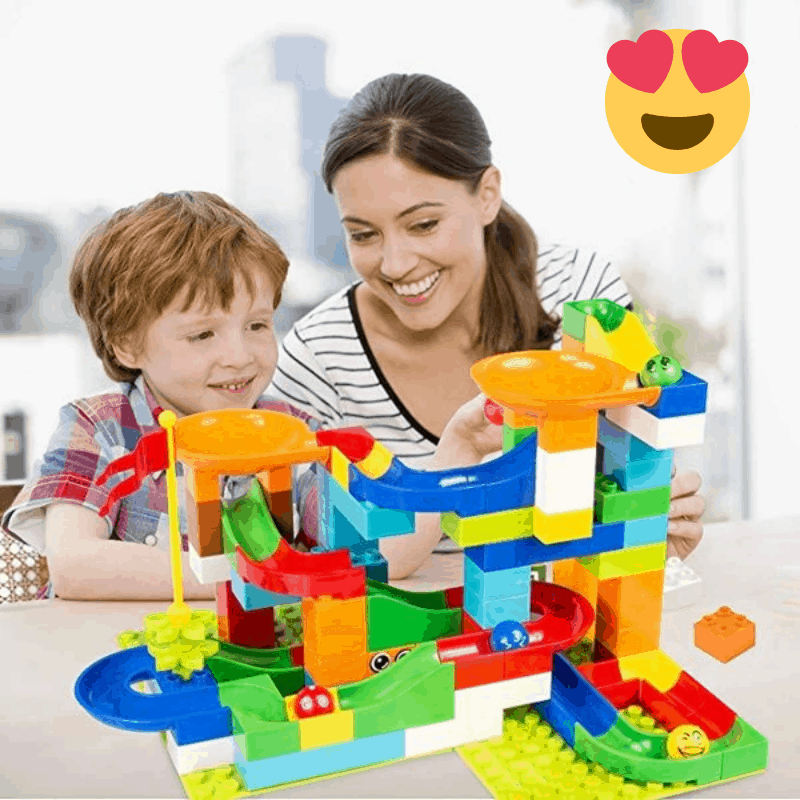 Klocki tor wyścigowy dla dzieci (168 sztuk) 1+1 GRATIS - obrazek 2