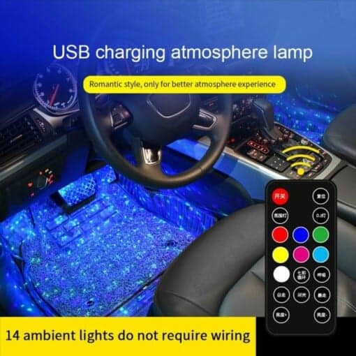 USB samochodowe światło ledowe na deskę rozdzielczą - obrazek 3