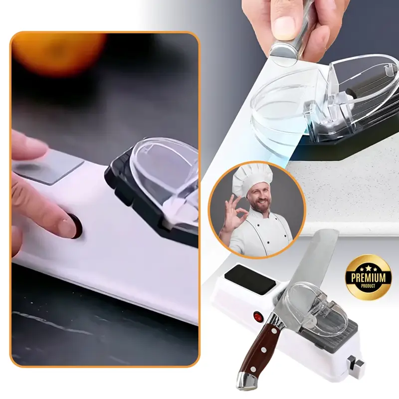 RAZORKNIFE – elektryczna ostrzałka do noży zapewniająca idealnie ostre noże w kilka sekund