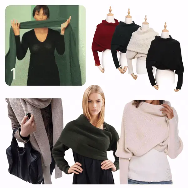 CozyWrap™ – Szalik 2-w-1, który zamienia się w sweter