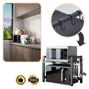 MicroRack – Rozsuwana półka kuchenna oszczędzająca miejsce na mikrofalówki i inne urządzenia