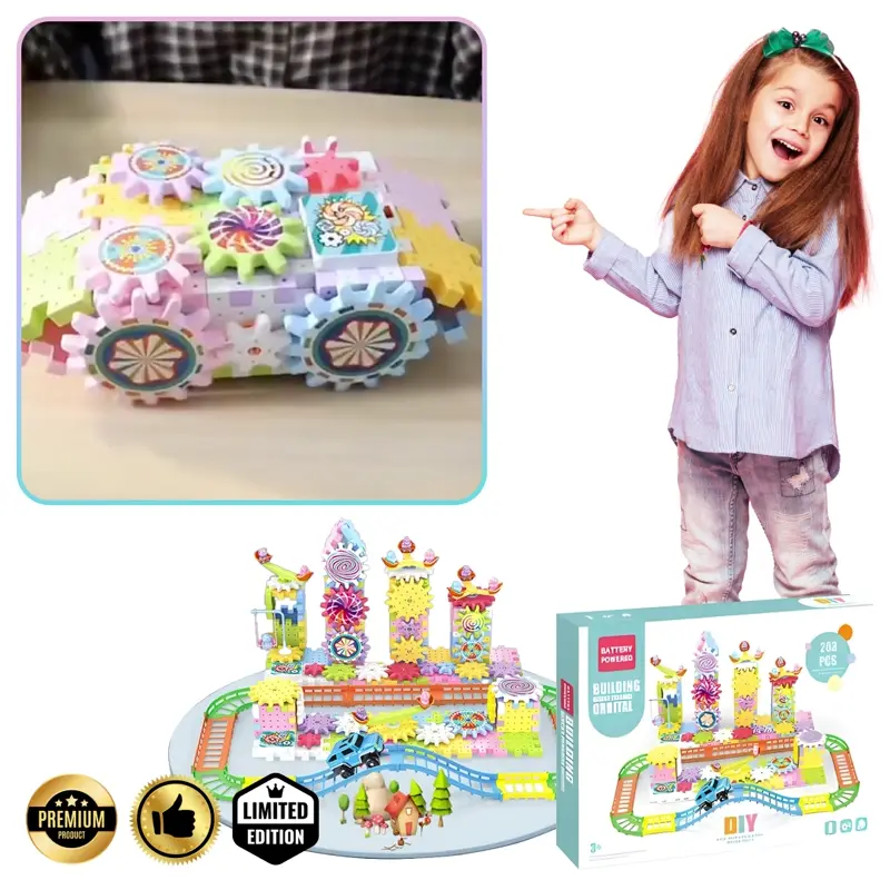 EduTrain - Zestaw Elektryczny Pociąg STEM 203 Elementy