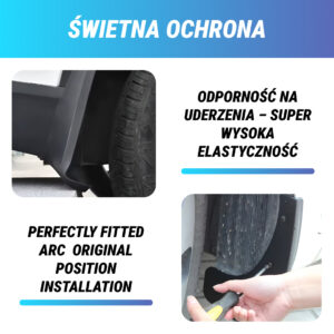 Alternative view of RuggedGuard™ - Miękki gumowy błotnik do pojazdów - Uniwersalny zestaw 4 sztuk do samochodów i SUV-ów