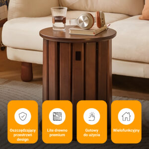 Alternative view of Quado™ - Wielofunkcyjny stolik 4-w-1 z taboretami z litego drewna