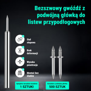 Alternative view of Naox™ – Zestaw 50 dwustronnych gwoździ do listew z akcesoriami